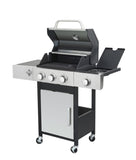 ZUN 3-Burner Propane Gas BBQ Grill with Side Burner, 37230BTU Output With Enameled Cast Iron Cooking W2938P208382