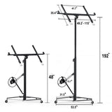 16ft Lift Drywall Panel Hoist Jack for Ceiling - Black W1550104608