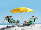 63*70*99cm Heightened Oxford Cloth Silver White Aluminum Tube Bearing 100kg Beach Chair Lemon 14359965