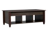 Lift Top Coffee Table Modern Furniture Hidden Compartment and Lift Tabletop Brown 11672381
