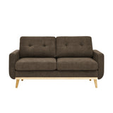 67.7" Wide Mid-Century Modern Upholstered Tufted Loveseat Sofa With Wooden Legs 20898972