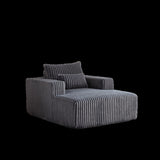 62.5-Inch Corduroy Sponge Sofa Lounge Chair,No Assembly Required,Fluffy Modern Sleeper Chair for W834P206041