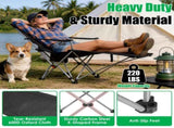 Outdoor Reclining Camping Lounge Chair 95&deg-160&deg Adjustable Angle Carbon Steel Frame Heavy Duty 28821678