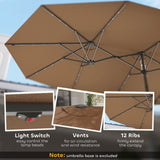 Outdoor beach umbrella/Double-Sided Sun Umbrella 40643178