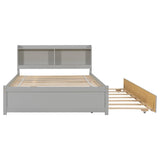 Full Bed with Trundle,Bookcase,Grey W50446123