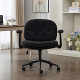 Cross Legged Chair with Flip-up Armrests, Cross Legged Office with Wheels, Comfy Swivel 26162829