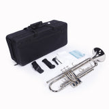 Nickelplated Drop B Adjustable Trumpet Gloves Set Silver 67559321