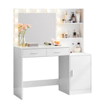 ZUN Vanity Desk with Mirror and Lights, 46.4IN Dressing Table with 2 Large Drawer&Large Vertical 73043116