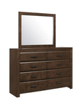 ZUN Espresso Finish 1pc Dresser with 8 Drawers Contemporary Bold Framing Wooden Bedroom Furniture B011P257335