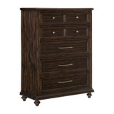 ZUN Solid Transitional Style Bedroom 1pc Chest of Drawers Driftwood Charcoal Finish Wooden Furniture B011P208523