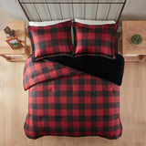 Full/Queen Faux Wool to Faux Fur Down Alternative Comforter Set B035100725