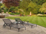 193*64.5*93cm Backrest Adjustable Courtyard Cast Aluminum Lying Bed Bronze 01637540