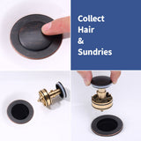 Bathroom Sink Faucet Oil Rubbed Bronze 2-Handle 4 Inch Center-Set Bathroom Sink Faucet, Sink Drain 19093752