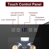 ZUN JC-34 115V 85W 1.2cu.ft/34l Electronic Wine Cabinet Cold Rolled Sheet Transparent Glass Door / 91489042