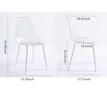 ZUN dining chair,set of 4,metal leg,plastic seat W234P144442