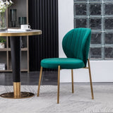Amoa Contemporary Velvet Upholstery Dining Chair, Green T2574P164530