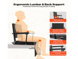 Portable Stadium Seat with Armrests, Back Support, and Padded Cushion, Bleacher Chair with Shoulder 05356215
