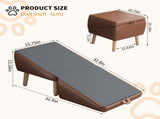 (UPGRADED) Dog Stairs for Small Dogs and Cats, Dog Ramp for Couch and Bed, Foldable 2-in-1 Wooden W2641P487640
