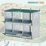 ZUN Chicken Nesting Box, 6 Room Metal Nesting Boxes for Chicken,Galvanized steel Nesting Boxes for W1422P246452