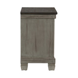 Transitional-Rustic Style Coffee and Antique Gray 2-Drawer Nightstand 1pc Flat Knobs Classic Bedroom B011P240234
