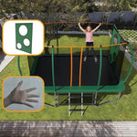 ZUN 8X14FT Outdoor Square Trampolines for Kids Adults Long Rectangular Tumbling Trampoline 40960380