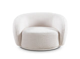 Swivel Accent Chair, Boucle Fabric Upholstered Barrel Chair, Single Sofa Single Armchair for Living W2664P407030