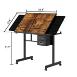 1000 pieces Jigsaw Puzzle metal Table board for adults gift with 4 trays and 2 Drawers W347P295083