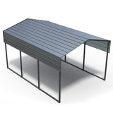 10x15 FT Metal Carport Heavy Duty with Reinforced Frame, Outdoor Garage Multi-Use Canopy Car 00683195