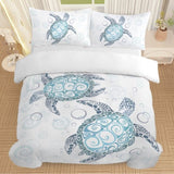 Sea Turtle Bedding Aqua Teal Blue Duvet Cover Sets Beach Turtle Bed Sets Ocean 3 Piece Turtle Themed 33368351