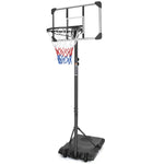 ZUN Height Adjustable Basketball Hoop, 7.5 to 10ft Adjustable Basketball Stand with 44 Inch Backboard, 48227590