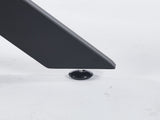 Black Dining Table with cross metal leg and tempered glass,Modern Space Saving Kitchen Table for W234P227893