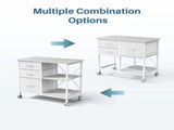 Drawer Mobile File Cabinet, Rolling Storage Cabinet with Open Storage Shelf, Fabric Lateral Filing 51972606