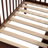 Vertical Fence Brown Painted Pine Toddler Bed with Bottom Drawer and Side Car Bed 72728062