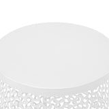 Outdoor Nesting Side Table Set of 3, Round Patio Accent Table, Metal Frame End Table for Indoor 47637419