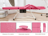 Professional Tattoo Bed Chair Massage Table with Storage Pocket and Towel Hook for Esthetician, 08191279