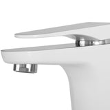DAX Single Handle Bathroom Faucet White Finish B2702P227033