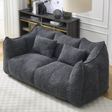 Soft beanbag chair with high resilience foam core for two people. The comfortable square recliner W1996P252276