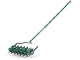 18in Lawn Aerator, Heavy Duty Rolling Aerator Lawn Tool, Manual Lawn Aerator Yard Aerator 00560930