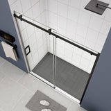 Glass shower door, sliding door, with 5/16" tempered glass and Matted Black finish 5474 W2122P229053