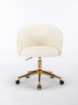 ZUN Hengming Golden foot office chair, modern armchair, height adjustable, rotary cosmetic chair, for W212131652