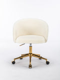 ZUN Hengming Golden foot office chair, modern armchair, height adjustable, rotary cosmetic chair, for W212131652