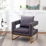 ZUN Lenola Contemporary Upholstered Accent Arm Chair, Gray T2574P164511