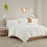 King/Cal King Shaggy Long Fur Comforter Mini Set B03595904