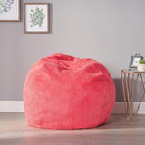 Kenli Modern Corduroy Polyester 3 ft. Bean Bag Chair,Pink Rose N778P185629P