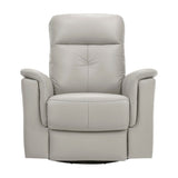 Silver Color Leather Upholstered Reclining Chair Swivel Glider Motion Modern Living Room Furniture B011P329291