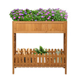 Wooden Planting Box With Storage Shelf 44984713