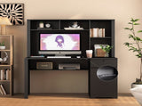 Computer Desk with Hutch & Bookshelf,Wood Executive Desk Teens Student Desk Writing Laptop Home W1321P289999
