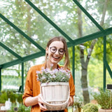 6x10ft Hybrid Polycarbonate Greenhouse Green 00080717