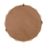 Solid Wood Wavy Mirror-Natural-Wood Vanity Mirror Wall Decor 42" x 42" Modern Mirror Wall Decor for W1445P189555