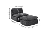 Liyasi Full Compression sofa chair with swivel add Ottoman W820P312314